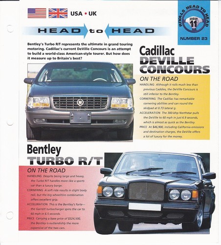 Cadillac deville bentley - cadillac, vs.