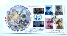 WW2 rare Churchill FDC signed