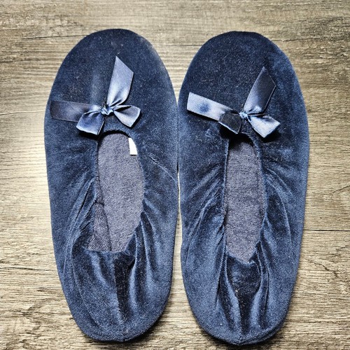 Womens navy velvet ballet - womens,