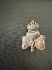 Military Brass Badge 14th Battalion Royal Irish Rifles British Army Infantry B4