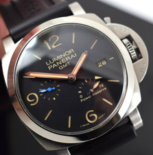 panerai luminor 1950 3 day reserve. gmt  box papers 1 yr gtee full set 2017