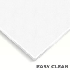 Easy Clean Suspended Ceiling Tiles x8, White Vinyl 595x595mm Square Edge 600x600