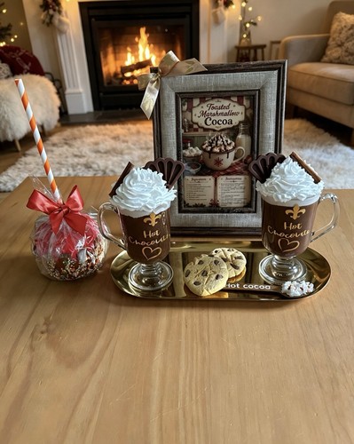 Hot chocolate set display - set,