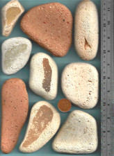 9 UK NORTH SEA BEACH POTTERY pebbles 1.23 kg Ocean art crafts Dunbar Scotland