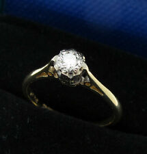 Vintage 18 Carat Gold Solitaire 10 Point Diamond Ring