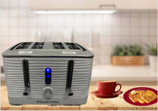 Russell hobbs Inspire 4 slice toaster Defrost Wide Slots Blue LED 24380 White