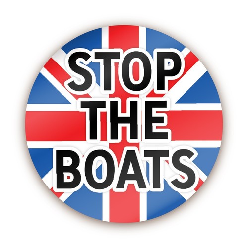 Stop the boats 144 stickers - stop,