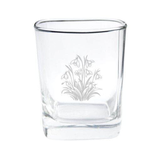Laser engraved snowdrop - laser,