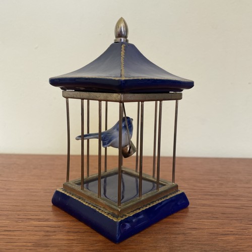 Vintage bird cage - bird, figurine