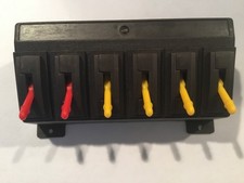 6 x Peco PL-26 Passing Contact Switches 4 yellow & 2 red with PL-27 console