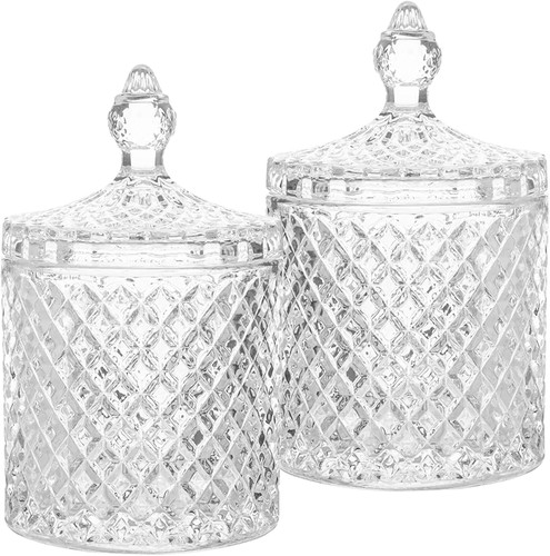 Set crystal glass jars - 2,