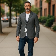 Mens Paul Smith 2 Button Patch Pocket Grey Cashmere Mix Blazer. Size 44. RRP£575