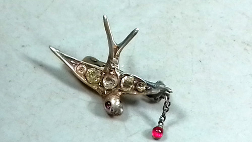Antique silver paste swallow - antique,
