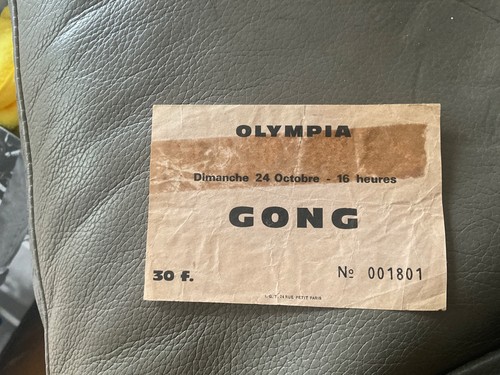 Gong concert ticket - concert,