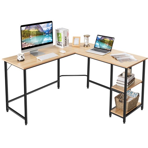 Shaped corner computer desk - computer,