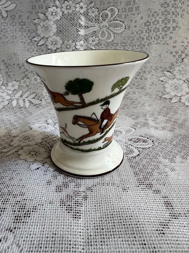 Coalport hunting scene vase - coalport,