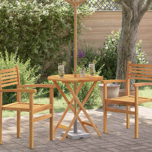 Outdoor table folding round