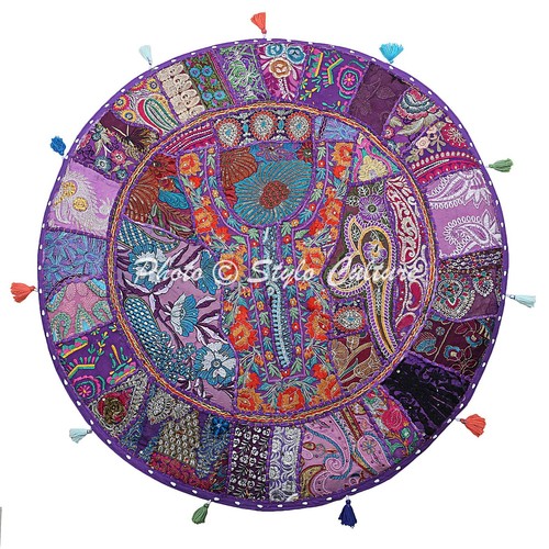 Purple vintage patchwork floor - purple,