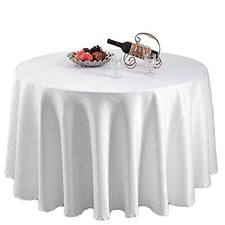 Damask Table Cover Cloth White