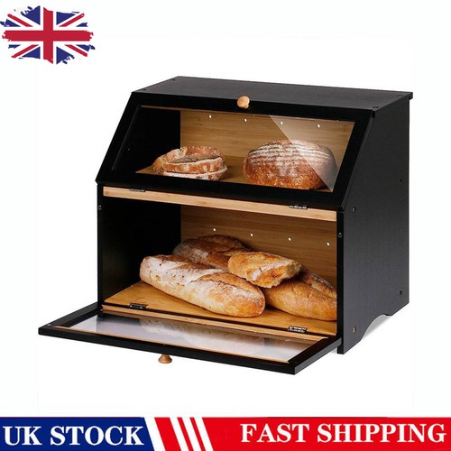 Bamboo bread bin double - bin,