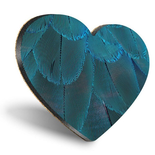 Heart mdf coasters blue - heart,