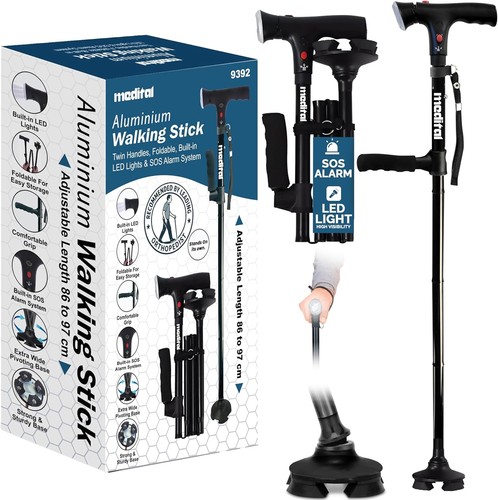 Walking stick folding - folding, led
