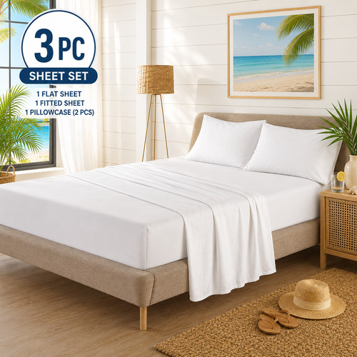 Piece white bed top flat - white,
