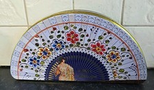 Fan Shaped Tin Box - La Estepena Deluxe Sweet Tin Empty