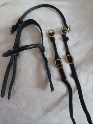 Rolled english black leather - english,