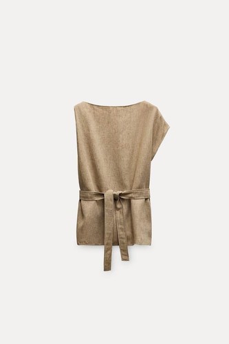 Zara brown asymmetric draped - brown,