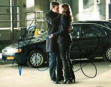CASTLE - STANA KATIC & NATHAN FILLION AUTOGRAPHED SIGNED A4 PP POSTER PHOTO 1