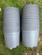 50 X 2 Litre Grey Plastic Plant Pots
