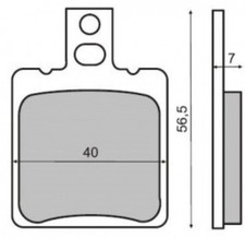 Pair brake pads REAR MOTO GUZZI TS 250 1978 RMS 225100010