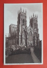 York Minster from North West - Yorkshire postcard (pub. Scott)