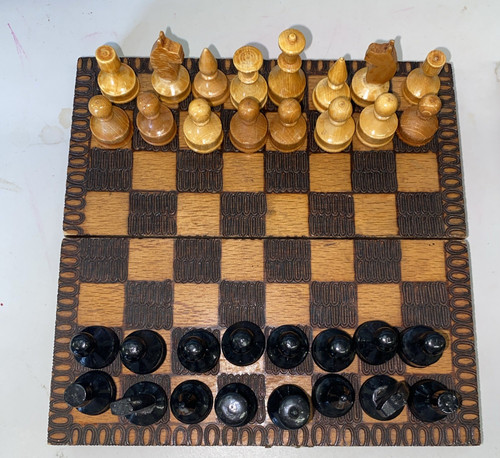 Vintage wooden marquetry - vintage,