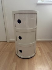 Designer White Round Storage