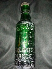 antique green glass r whites