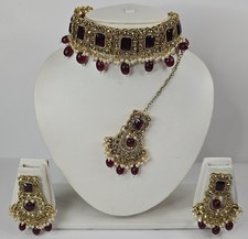 Maroon Indian bollywood bridal