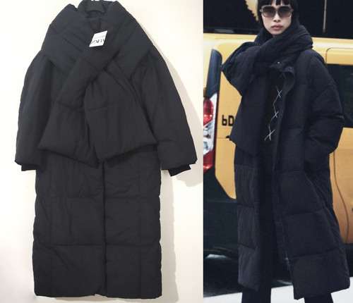 Zara water repellent puffer - water,