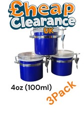 3x 4oz Stainless Steel Storage