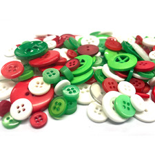 Plastic Small and Large Buttons with Sewing Crafts Scrapbooking Various Colours