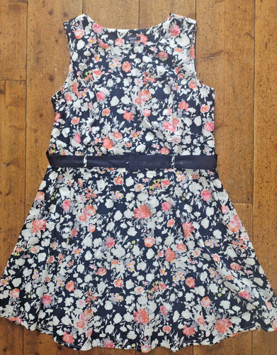 Samya fit flare navy - samya, floral