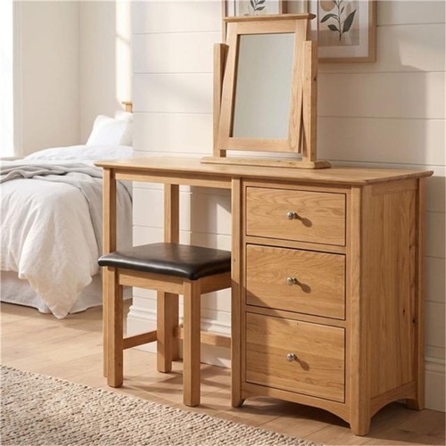 Solid oak dressing table - dressing,