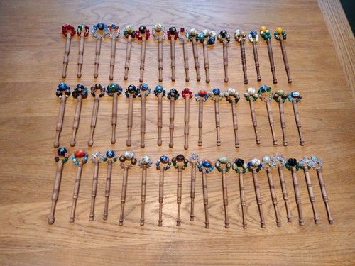 Vintage wooden lace making - wooden,