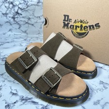 DR MARTENS Olive Green Josef Slide Sandals SIZE UK6 EU39 NEW Authentic