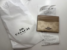 Coach Tan  Card Holder /