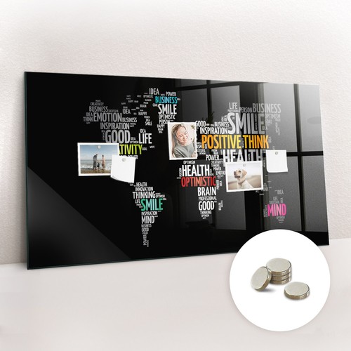 Magnetic glass memo - memo, board