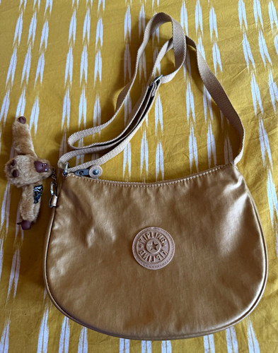Kipling beige nylon crossbody - beige,