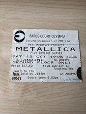 Metallica Concert Ticket