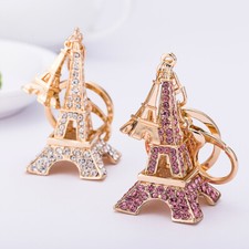 Elegant Rhinestone Gold Eiffel